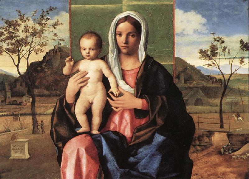 BELLINI, Giovanni Madonna and Child Blessing lpoojk oil painting picture